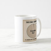 Funny Frenchie Hair Pie Chart Dog Mom Coffee Mug コーヒーマグカップ (正面右)