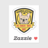 Funny Frenchie Security System Judgment Dog Mom Gi シール (シート)
