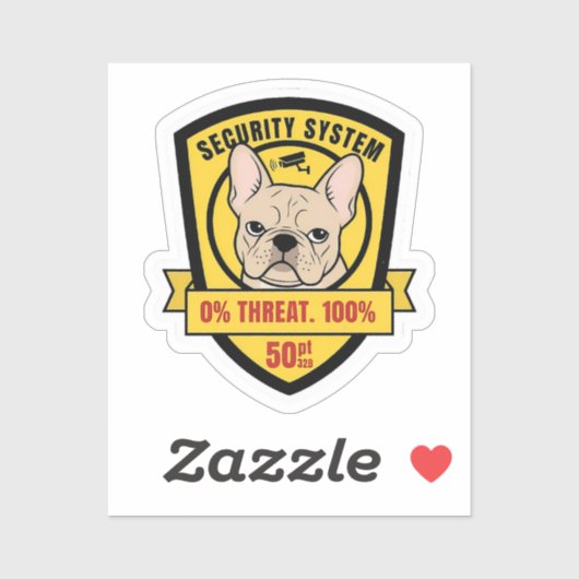 Funny Frenchie Security System Judgment Dog Mom Gi シール (シート)