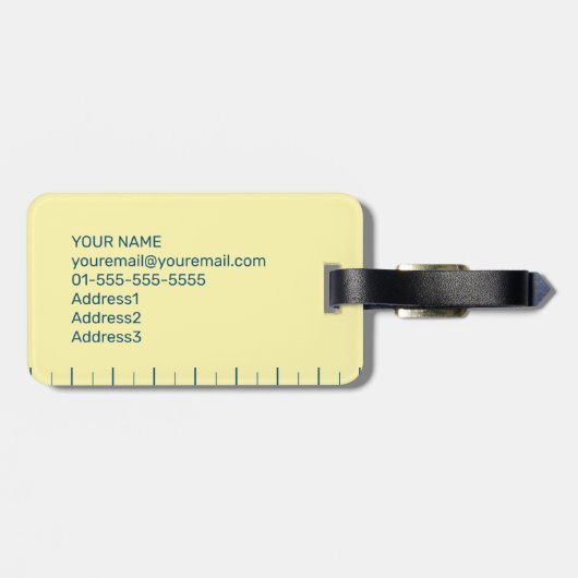 Funny Freshly Churned Baggage Butter Stick Travel  ラゲッジタグ (裏面横)