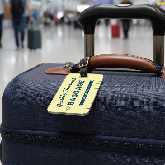 Funny Freshly Churned Baggage Butter Stick Travel  ラゲッジタグ