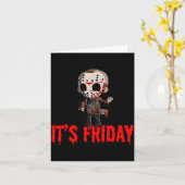 Funny Friday 13th Funny Halloween Horror カード (黄色い花)