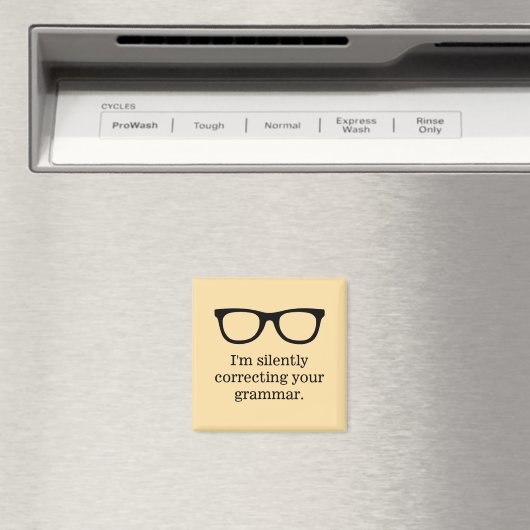 Funny fridge magnet with black teacher spectacles マグネット (インサイチュ (食洗機))