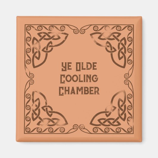 Funny Fridge Ye Olde Cooling Chamber Celtic Border マグネット (正面)
