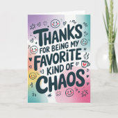 Funny Friend Thank You Card カード (正面)