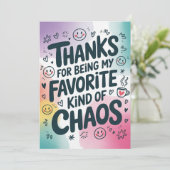 Funny Friend Thank You Card サンキューカード (スタンド正面)