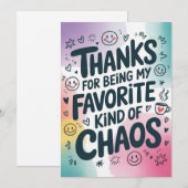 Funny Friend Thank You Card サンキューカード (正面/裏面)