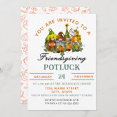 Funny Friendsgiving  招待状 (正面/裏面)