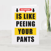 Funny Friendship Comparison Bold Typography カード (正面)