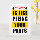 Funny Friendship Comparison Bold Typography カード (黄色い花)