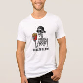 Funny Fries To Die For Skeleton Cool Foodie  トライブレンドＴシャツ (正面)