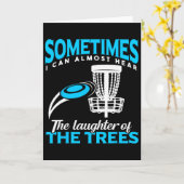 Funny Frisbee Golf Disc Golf Player Men  カード (黄色い花)