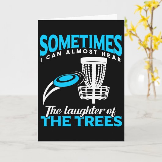 Funny Frisbee Golf Disc Golf Player Men  カード (黄色い花)