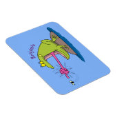 Funny frog and fly cartoon マグネット (右側)