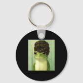 Funny Frog Beehive Bob Haircut Meme  キーホルダー (正面)