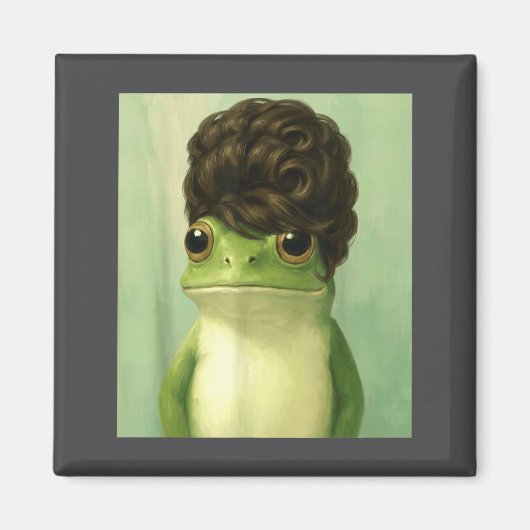 Funny Frog Beehive Bob Haircut Meme マグネット (正面)