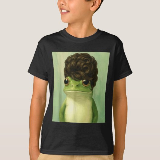 Funny Frog Beehive Bob Haircut Meme  Tシャツ (正面)