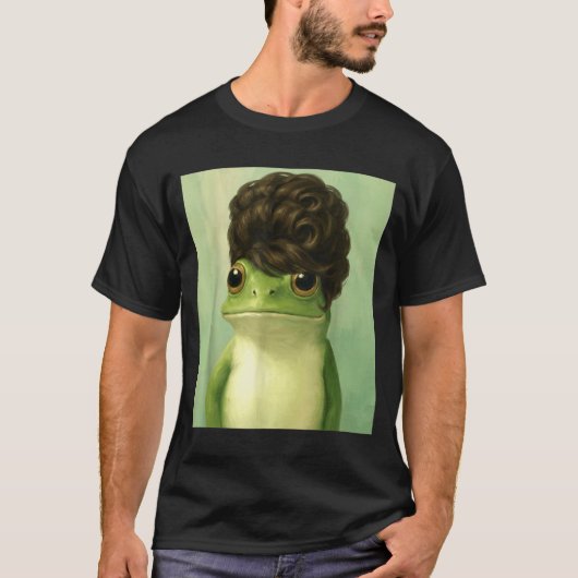 Funny Frog Beehive Bob Haircut Meme  Tシャツ (正面)