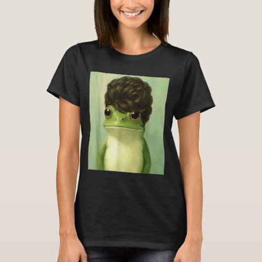 Funny Frog Beehive Bob Haircut Meme  Tシャツ (正面)