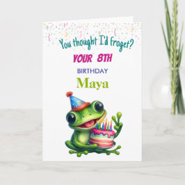 Funny Frog Birthday Card for kids カード