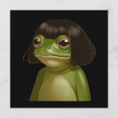 Funny Frog Bob Haircut Meme Frogs Animal Lovers 招待状 (正面)