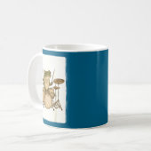 Funny Frog Drum Rock Music Kawaii Japanese コーヒーマグカップ (正面左)