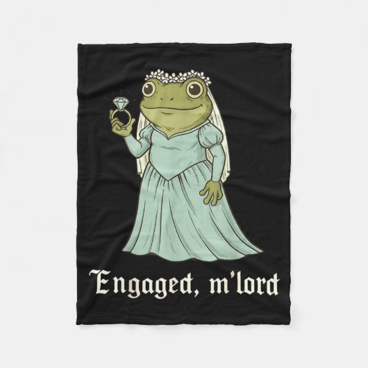 Funny Frog Engagement Matching Couples Tee Snarky  フリースブランケット (正面)