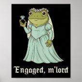Funny Frog Engagement Matching Couples Tee Snarky ポスター (正面)