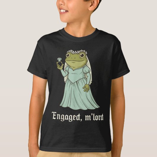 Funny Frog Engagement Matching Couples Tee Snarky  Tシャツ (正面)
