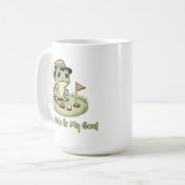 Funny Frog Golf - Your Hole is My Goal コーヒーマグカップ (正面左)