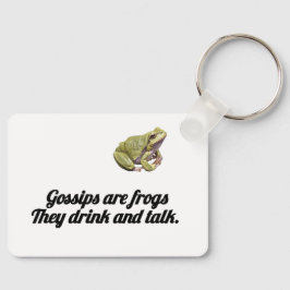 ✨ Funny Frog Gossip Quote Keychain | GetMotivWear  キーホルダー