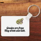 ✨ Funny Frog Gossip Quote Keychain | GetMotivWear キーホルダー (正面)