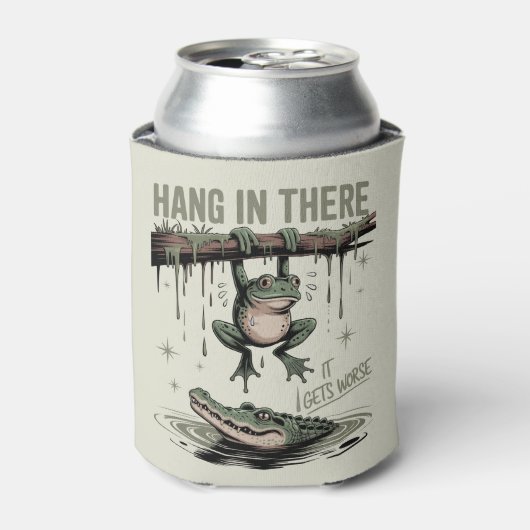 Funny Frog “Hang in There, It Gets Worse” 缶クーラー (缶正面)
