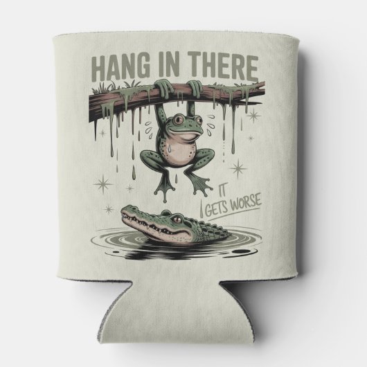 Funny Frog “Hang in There, It Gets Worse” 缶クーラー (裏面)