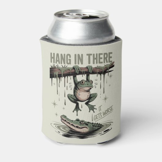 Funny Frog “Hang in There, It Gets Worse” 缶クーラー (缶裏面)