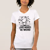 Funny Frog "Love Makes Me Weird" T-Shirt Tシャツ (正面)