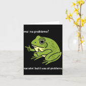 Funny Frog Me No Problemo Narrator_ But It Was All カード (黄色い花)