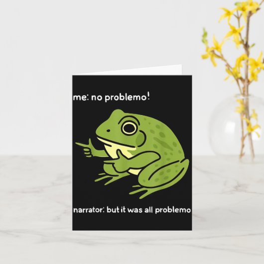 Funny Frog Me No Problemo Narrator_ But It Was All カード (黄色い花)