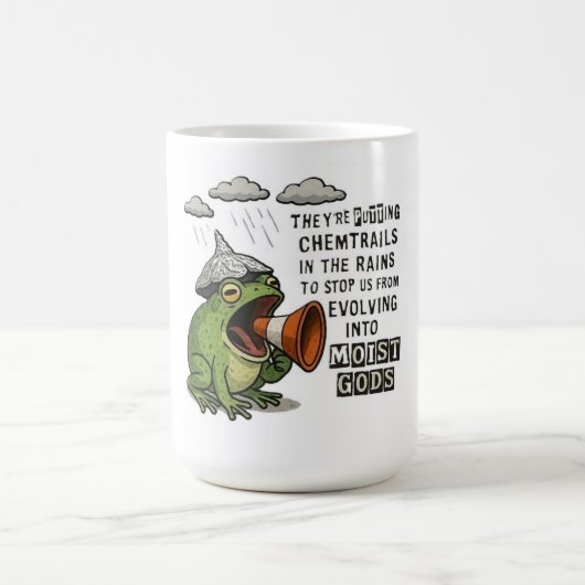 Funny frog Mug コーヒーマグカップ (中央)