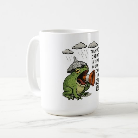 Funny frog Mug コーヒーマグカップ (正面左)