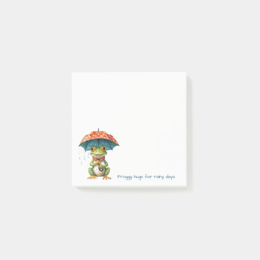 Funny Frog Notes – Rainy Day Joy ポストイット (正面)