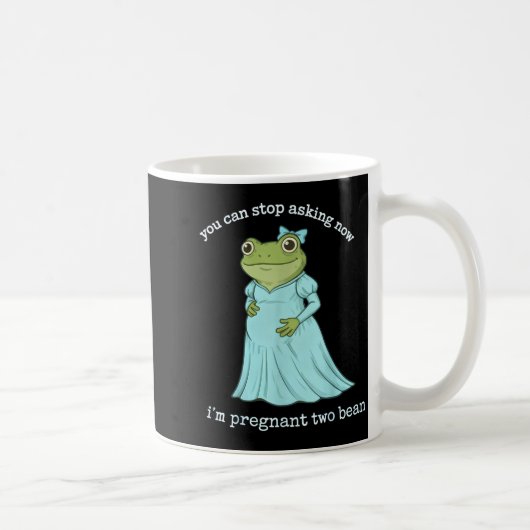 Funny Frog Pregnancy Announcement Medieval Pregnan コーヒーマグカップ (右)