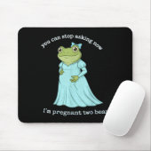 Funny Frog Pregnancy Announcement Medieval Pregnan マウスパッド (マウス)
