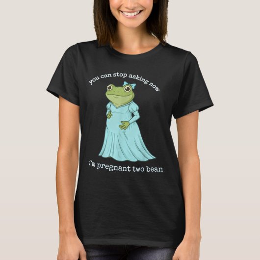 Funny Frog Pregnancy Announcement Medieval Pregnan Tシャツ (正面)