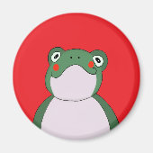 Funny Frog Red Magnet マグネット (正面)