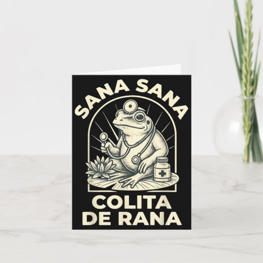 Funny Frog Sana Sana Colita De Rana Cute Mexican N カード (正面)