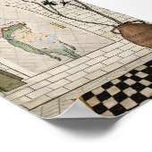 Funny Frog Shower Bathroom Poster ポスター (角)