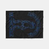 Funny Frog Smart Fella Fart Smella Cowboy Humor  フリースブランケット (正面(横))