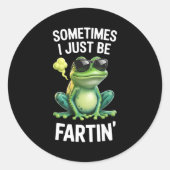 Funny Frog - Sometimes I Just Be Fartin'  ラウンドシール (正面)