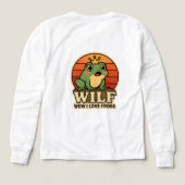 Funny Frog T-Shirt – WILF Wow I Love Frogs Retro F (デザイン背面)